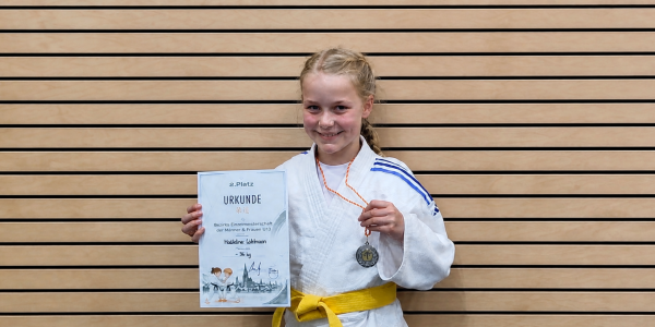 2. Platz für Madeleine bei den Südbad. EM im Judo