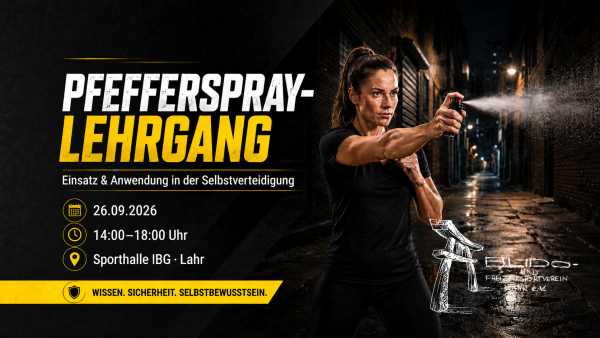 Pfefferspray-Lehrgang am 26.09.2026