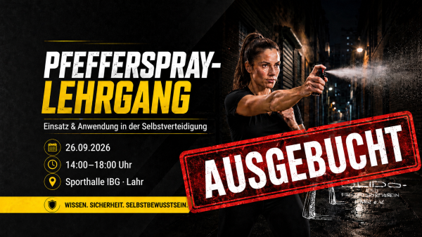 Pfefferspray-Lehrgang am 26.09.2026